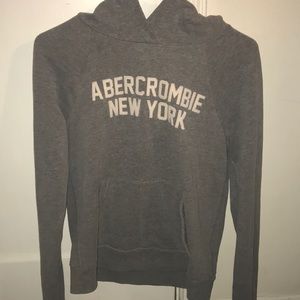 Gray pullover hoodie